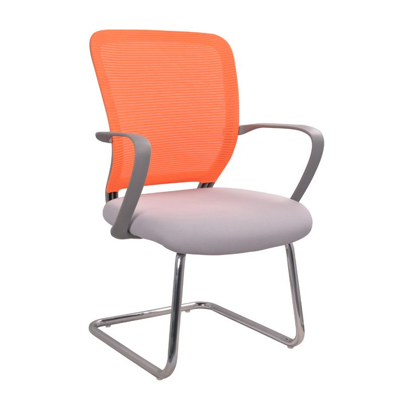 Contemporary Arm Chair Fixed Arms Mid-back Mesh Office Chair