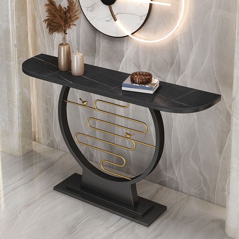 Stone Modern Console Table 31.5" Tall 1-shelf Accent Table for Hall