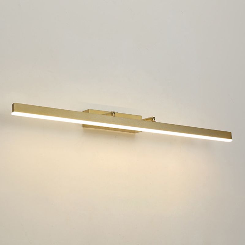 Golden LED Light Bath Bar Contemporary Vanity Lighting for Bathroom