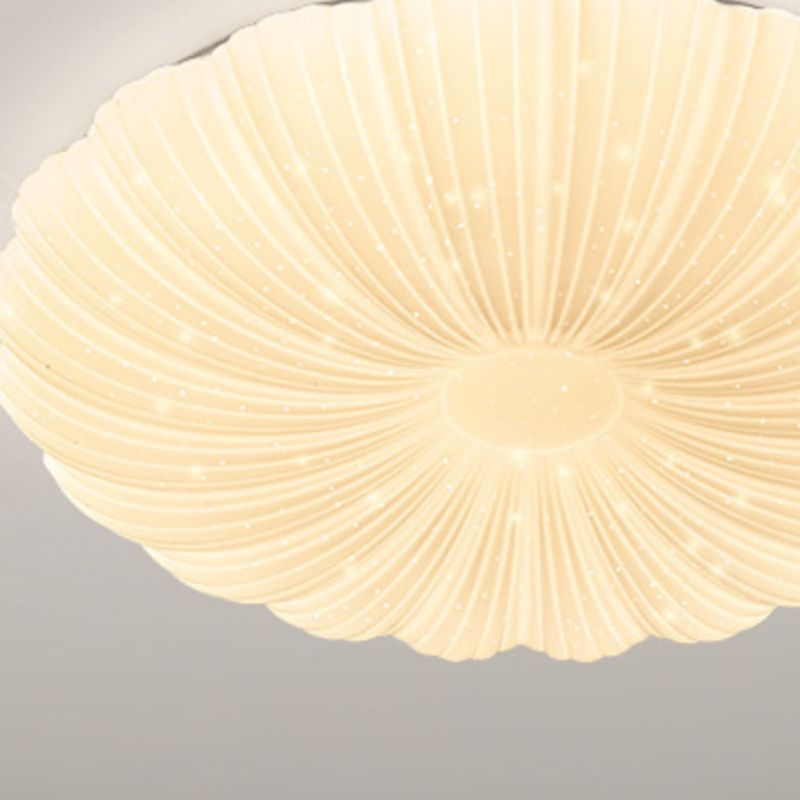 Flower Shape LED Ceiling Flush Minimalist Flush Mount Fixture in White