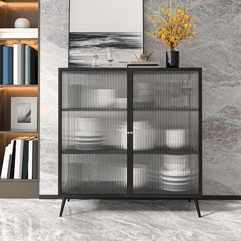 Modern Storage Cabinet Glass Door Display Cabinet for Dining Room