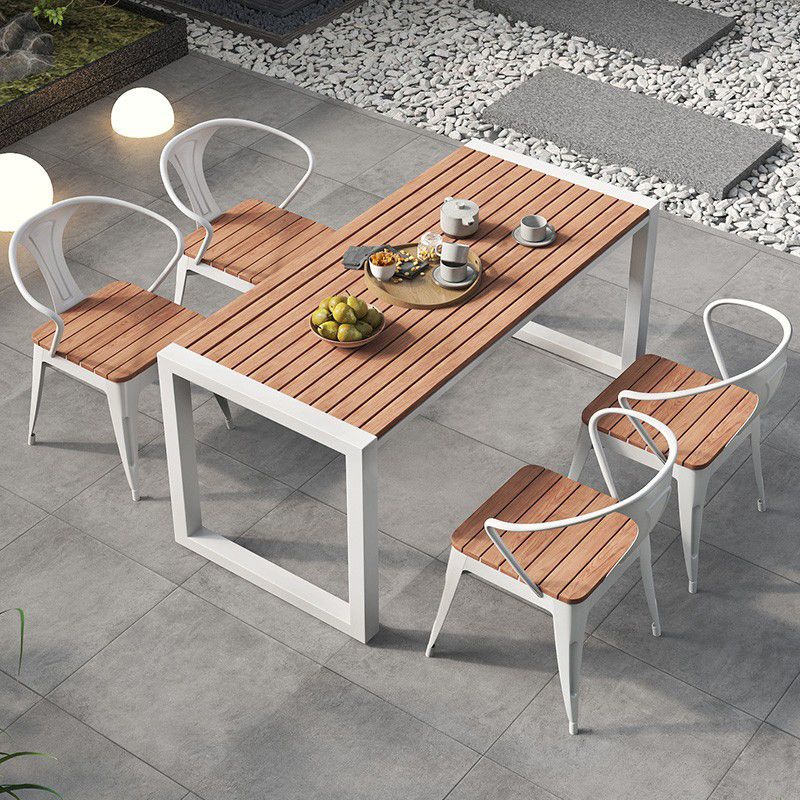 Industrial 1/3/5/7 Pieces Dining Set Reclaimed Wood Dining Table Set for Outdoor