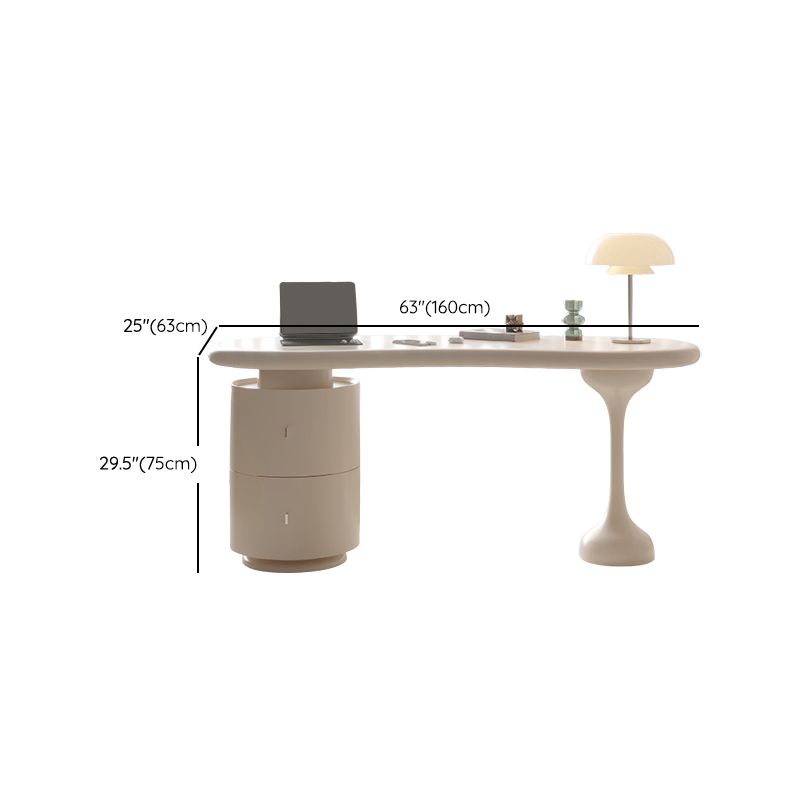 Contemporary Artificial Wood Office Desk Free Form Writing Desk for Office