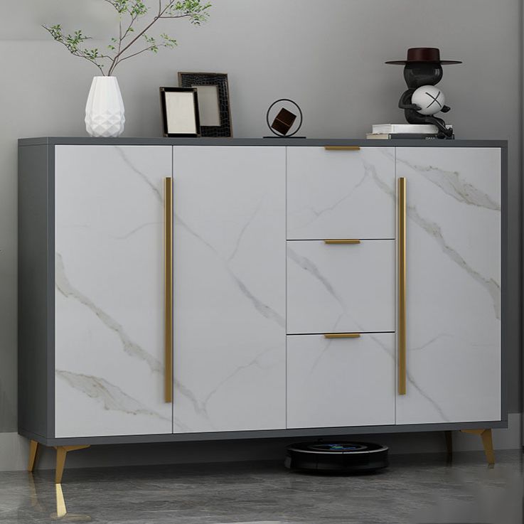 Glam Sideboard Artificial Wood Sideboard with Door for Living Room