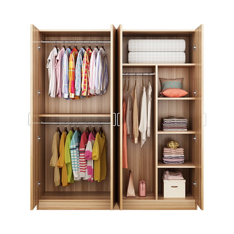 Manufactured Wooden Kids Closet Modern Style Bedroom Wardrobe Closet with Garment Rod