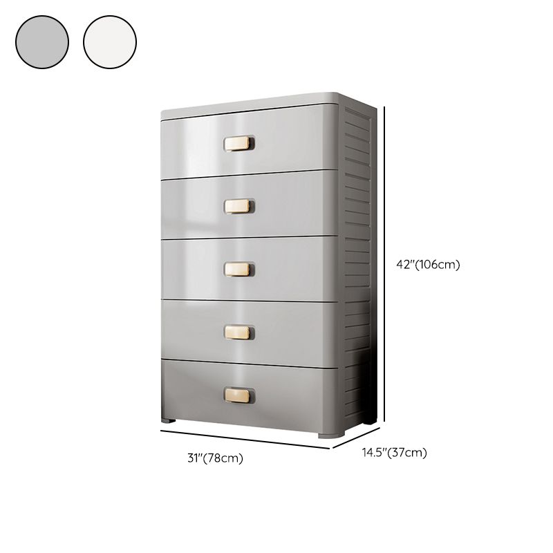 Plastic Wardrobe Armoire with Drawer Modern Youth Armoire for Home