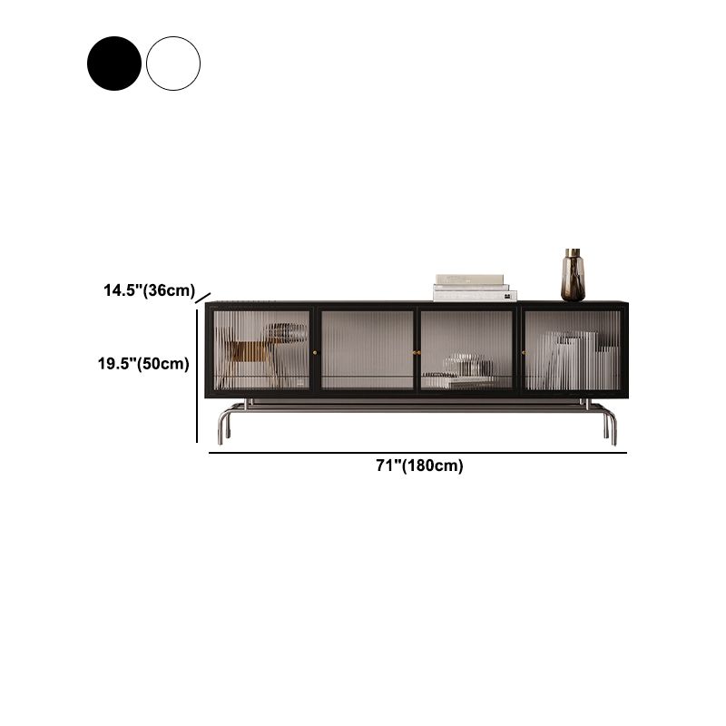 Industrial Metal TV Stand Enclosed Storagee TV Stand Console with Doors