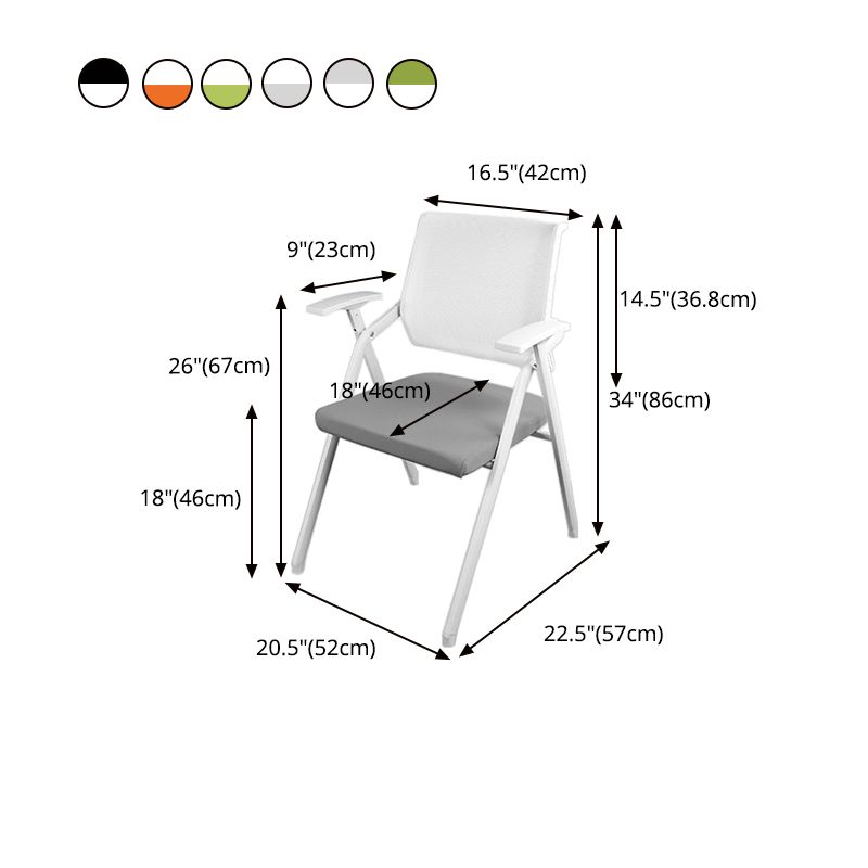 Mid Back Mesh Conference Chair Ergonomic Fixed Arms Office Chair