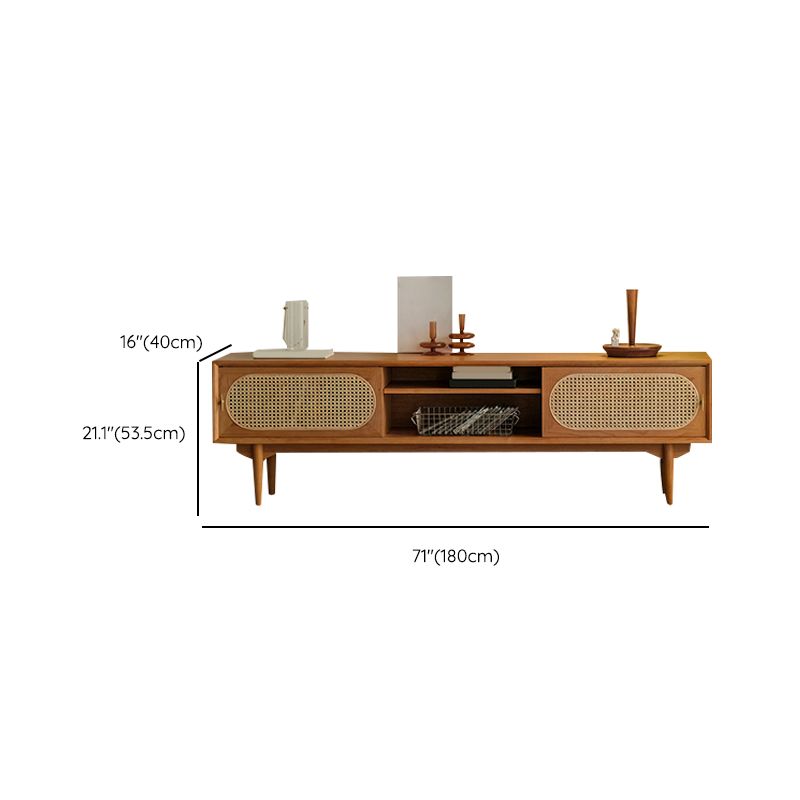 Scandinavian TV Media Stand Solid Wood TV Console for Living Room