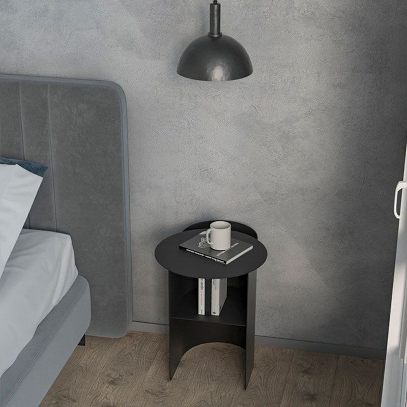 Modern Shelving Bedside Cabinet Metal Nightstand, 18"L X 15"W X 20"H