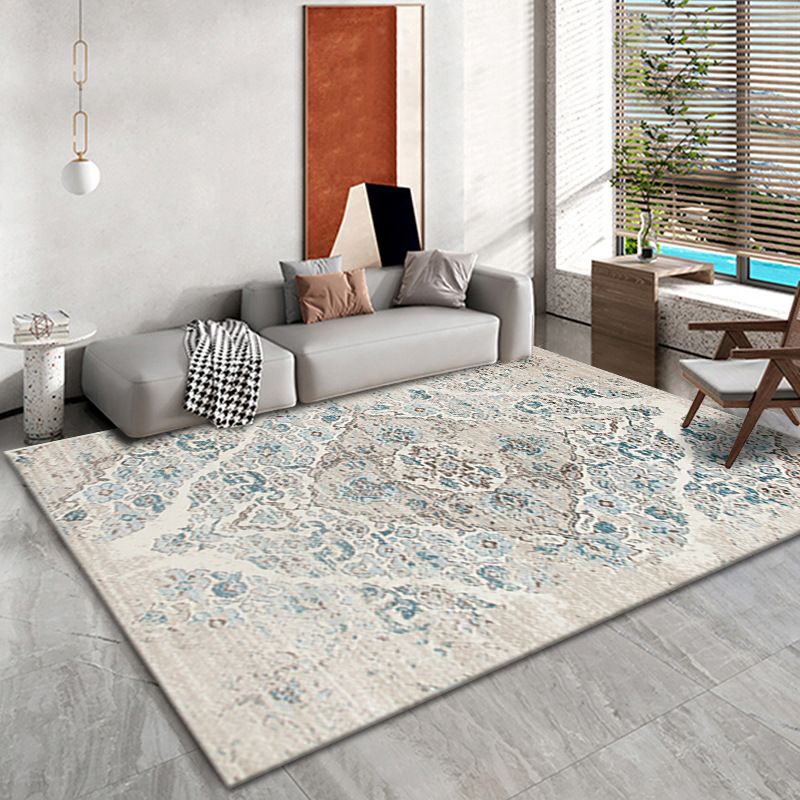Bohemian Living Room Area Carpet Modèle American Polyester Area Rapis Tacon Risqueur