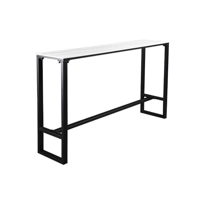 Industrial Rectangle Top Counter Table Stone Top 42-inch Height Table for Coffee Shop