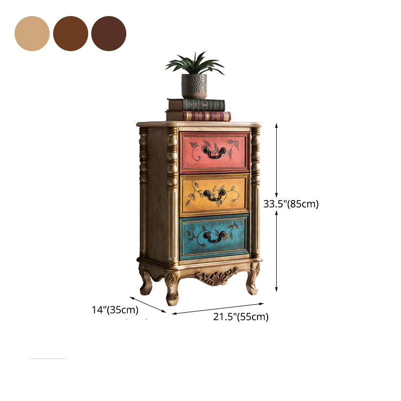 Traditional Style Vertical Lingerie Chest Wooden Storage Chest Dresser for Bedroom