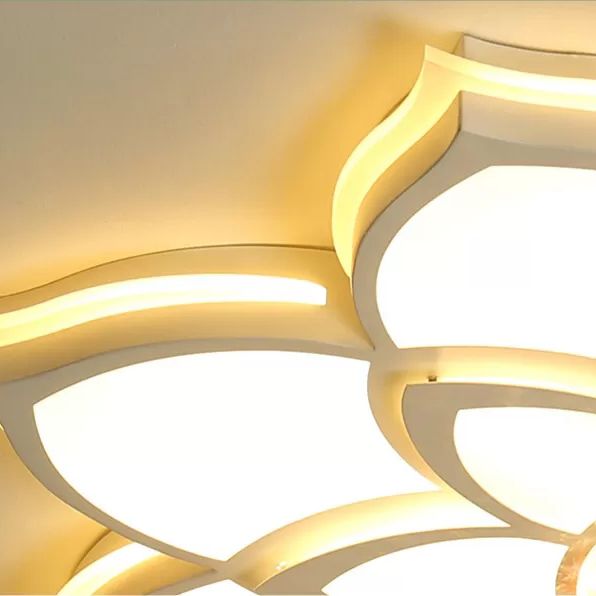 Lampada da incasso a fiore bianco Lampada moderna a LED in cristallo vicino all'illuminazione a soffitto