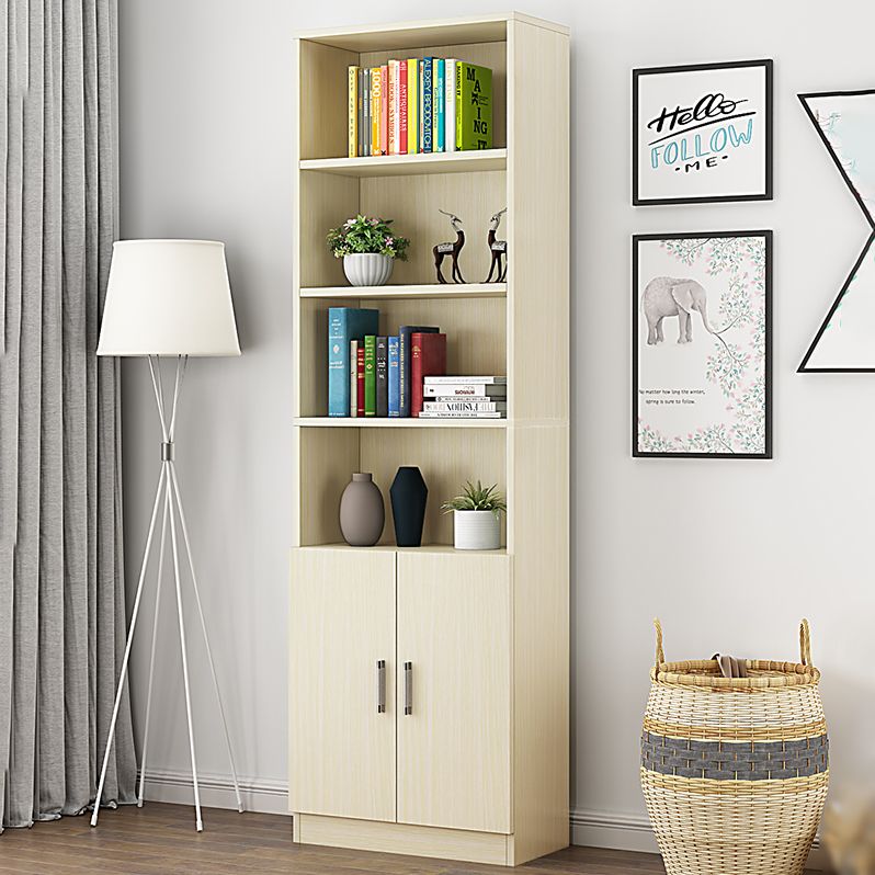 Manufactured Wood Standard Bookshelf Contemporary Closed Back Vertical Bookshelf