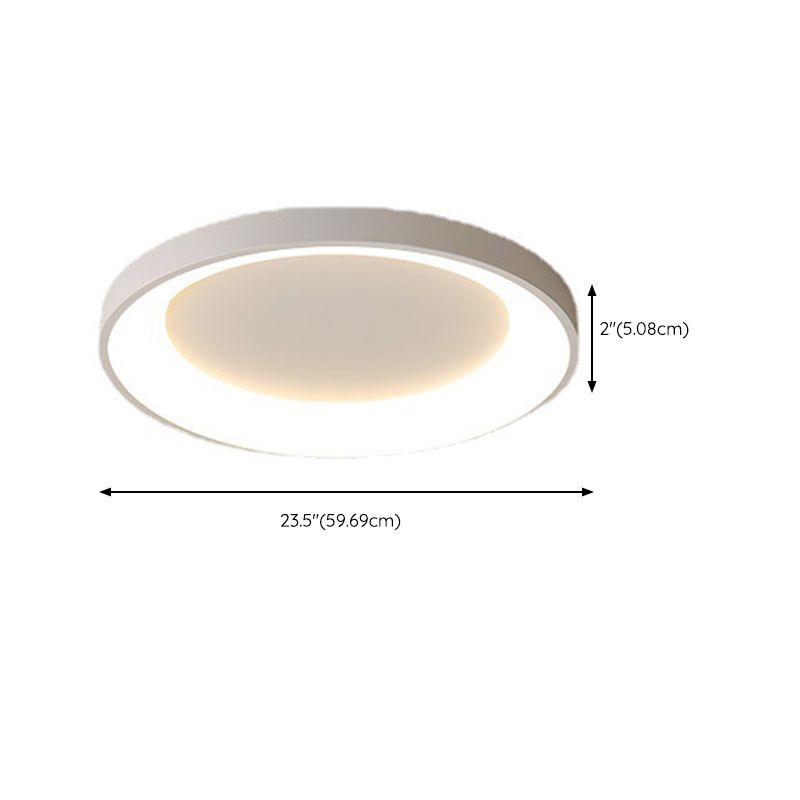 Modernism Metallic White Ceiling Light LED Flush Mount Lighting for Hallway