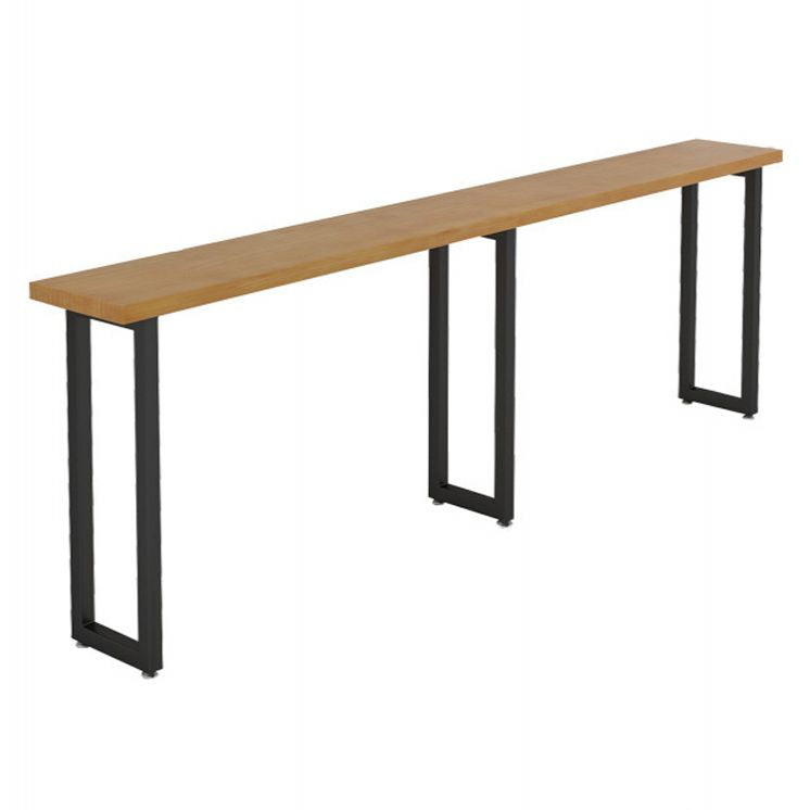 Solid Wood Bar Table Industrial Bar Dining Table with 3 Legs in Black