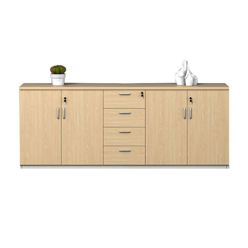 Contemporary File Cabinets Solid Wood Frame Key Lock Horizontal File Cabinet Office