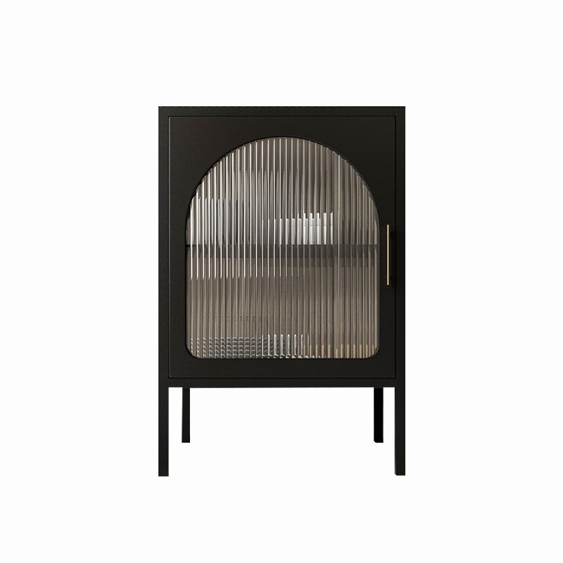 Contemporary Curio Cabinet Metal Storage Cabinet for Living Room