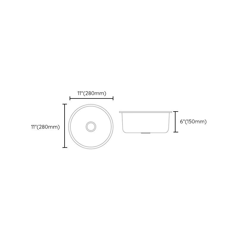 Contemporary Style Kitchen Sink Stainless Steel Kitchen Sink with Single Bowl