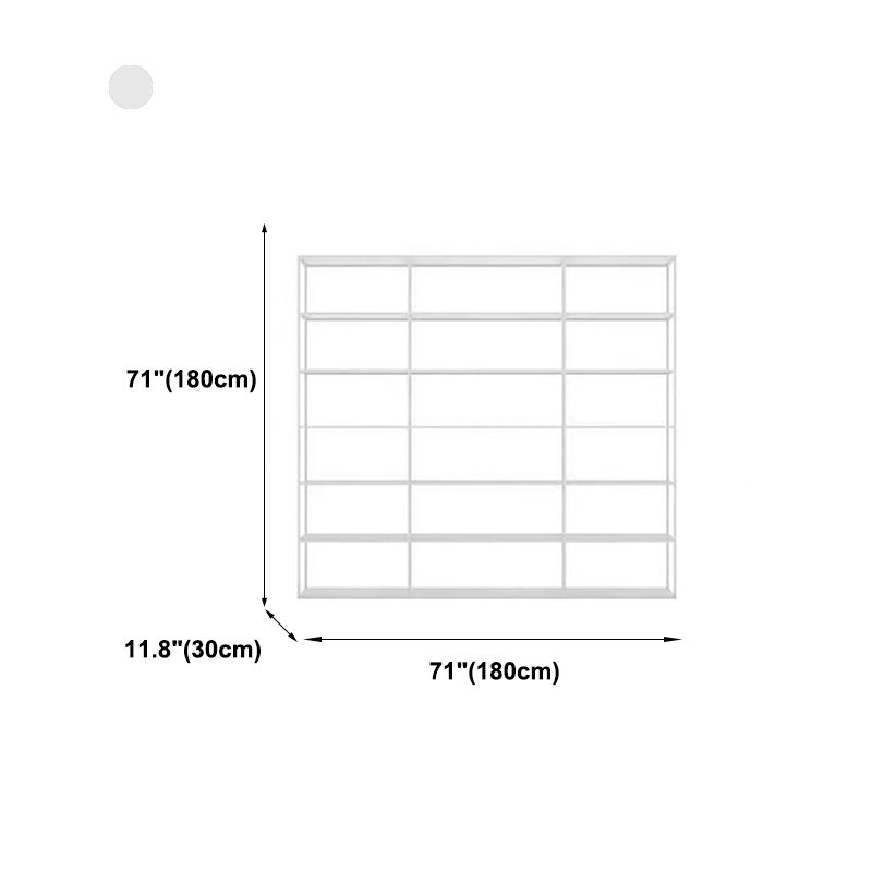 Contemporary Bookcase Metal Open Back Bookshelf for Home Office