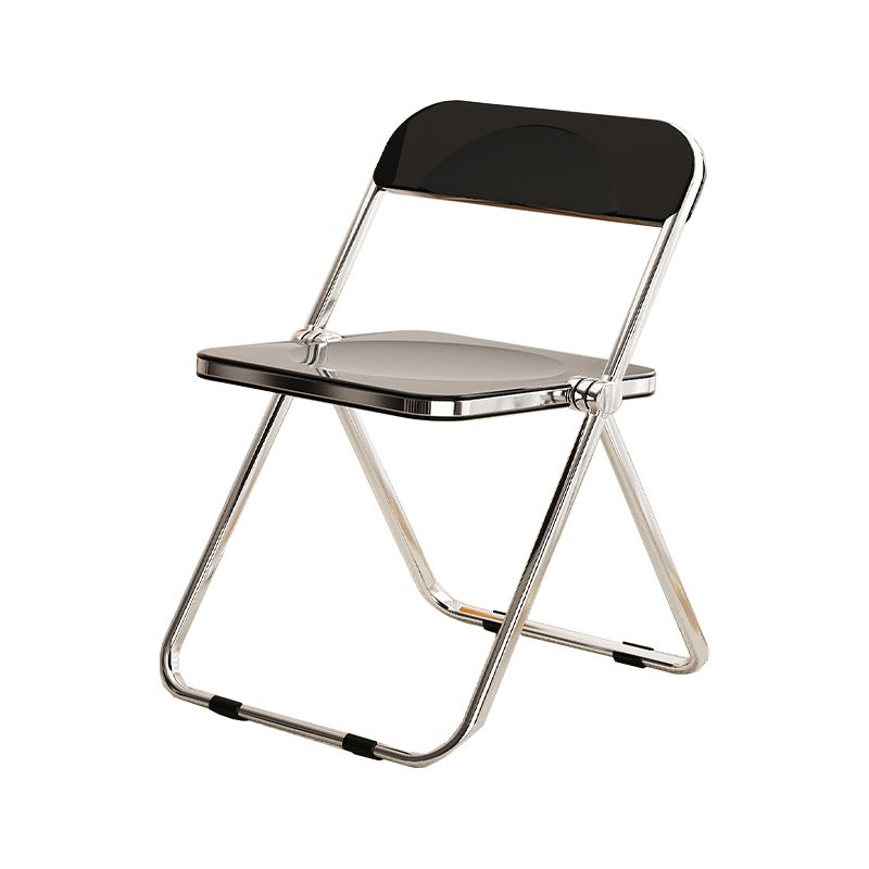 Industrial Style Folding Side Chair for Home Plastic Dining Armless Chair