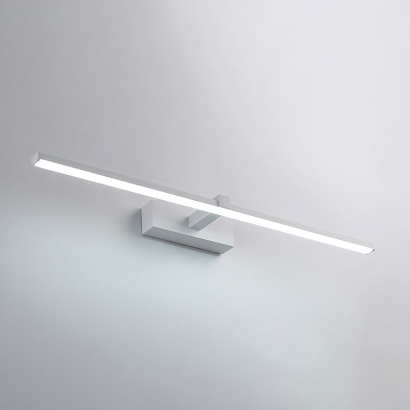 Metal Linear Shade Wall Sconce Modern Style Single Light Mirror Wall Mounted Light Fixture