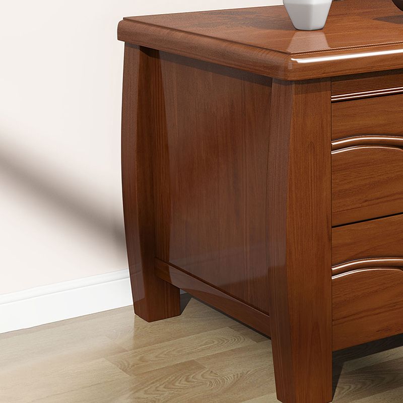 Solid Wood Accent Table Nightstand Modern Bedside Cabinet for Bedroom