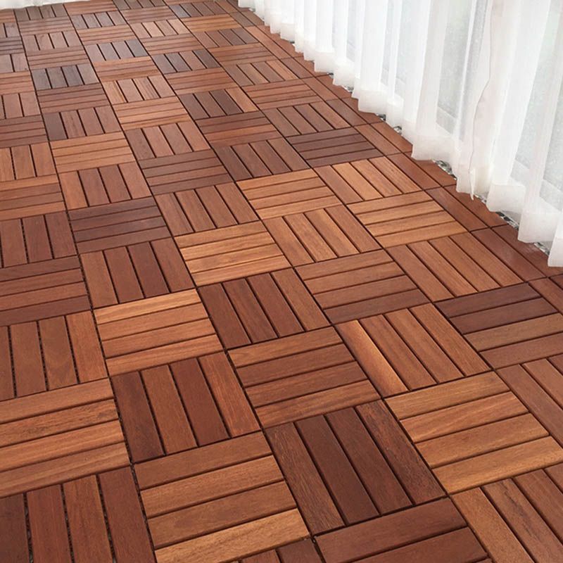 Classical Decking Tiles Natural Wood Waterproof Smooth Outdoor Flooring