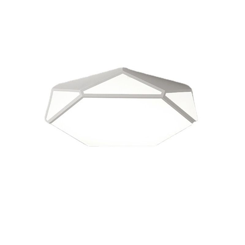 Contemporary 1 - Light Flush Mount in Matte White Geometric LED Ceiling Flush