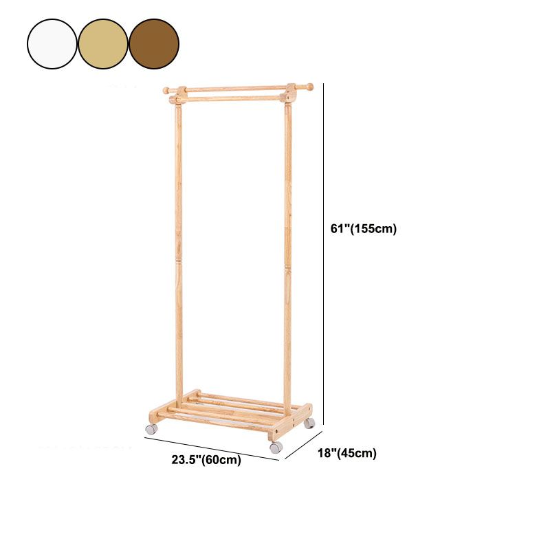 Modern Engineered Wood Hall Tree Hooks Castors in Living Room