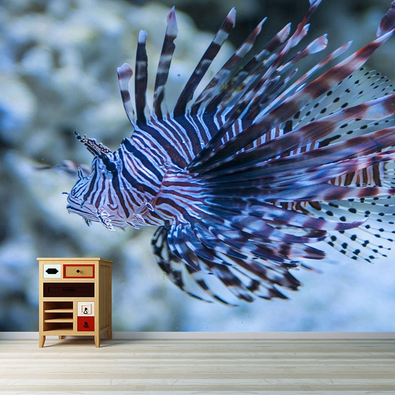 Exquisite Wall Mural Lionfish Pattern Living Room Wall Mural