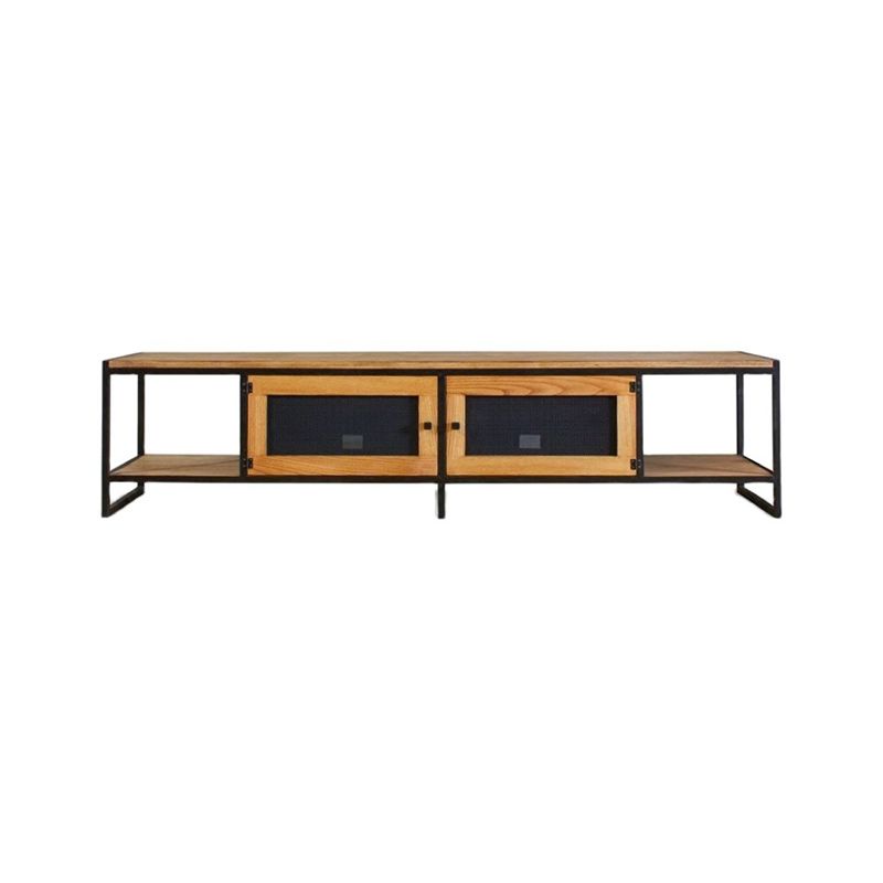 Industrial TV Stand Console Open Storage Media Console TV Stand for Living Room