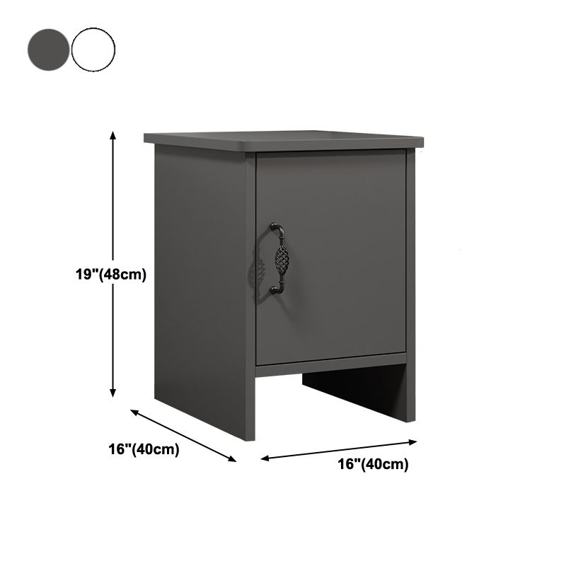 19" H Imitation Wood Nightstand Modern Night Table with 1-Door