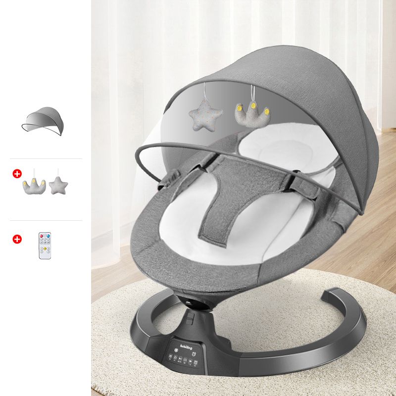 Modern Metal Rocking Electric Bassinet with Bedding Remote Control