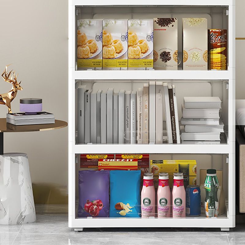 Contemporary Standard Kids Bookshelf in Plastic with Closed Back and Doors