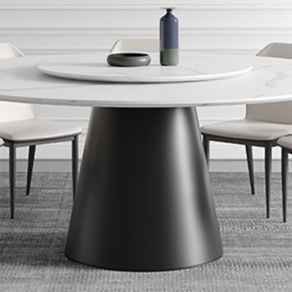 Round Standard Height Dining Table Contemporary Stone Top Dining Table