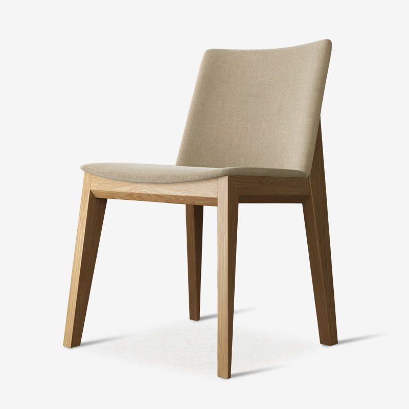 Armless Kitchen Side Chairs Modern Ash Wood Dining Chairs for Dining Room