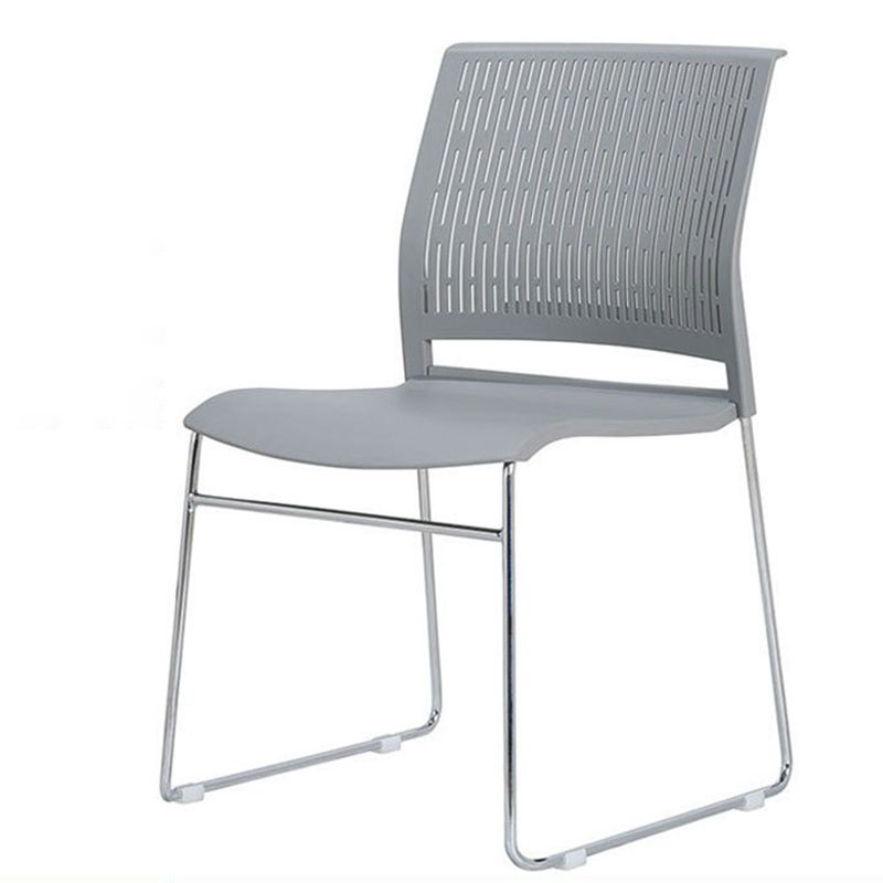 Modern Desk Chair Plastic Computer Chair Armless Mid-Back Chair