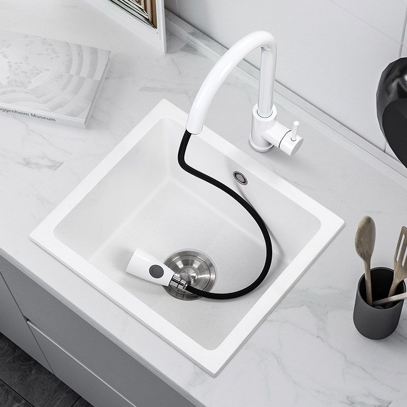 Modern Style Kitchen Sink Noise-cancelling Design Quartz Kitchen Sink