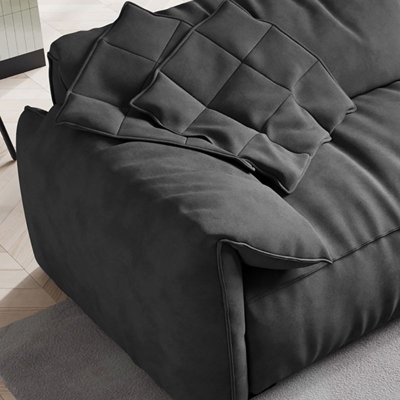 Beach Tight Back Standard Sofa 29.53"High Pillow Top Arm Sofa, Black