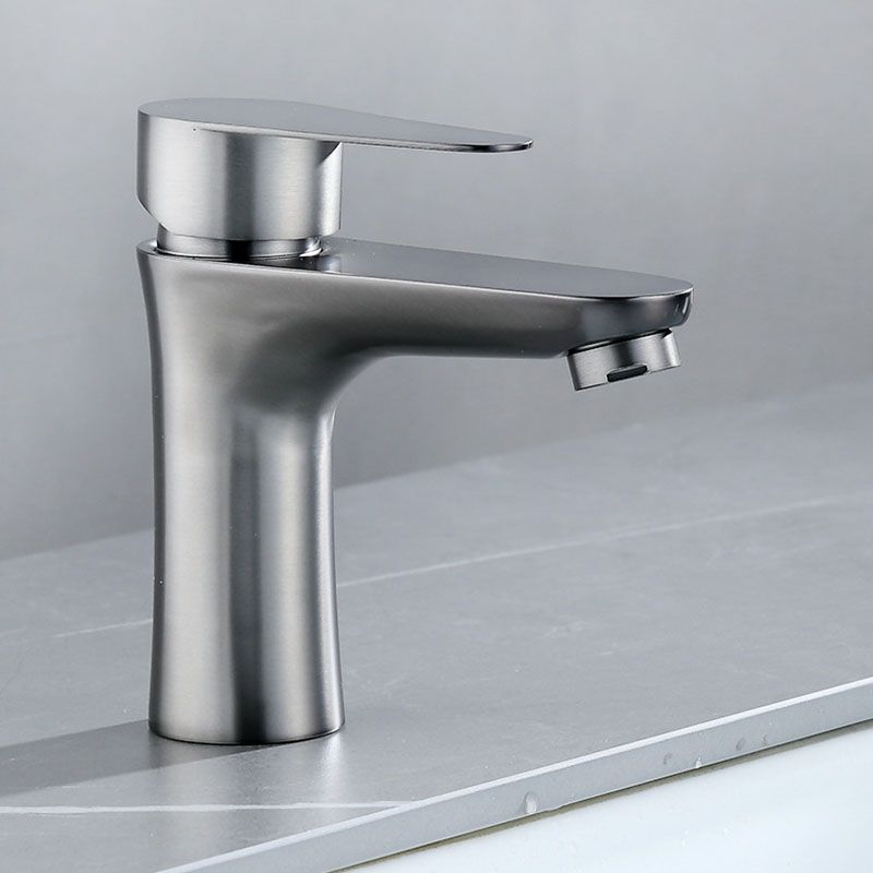 Contemporary Stainless Steel Vessel Faucet Lever Handles Low Arc Vessel Faucet