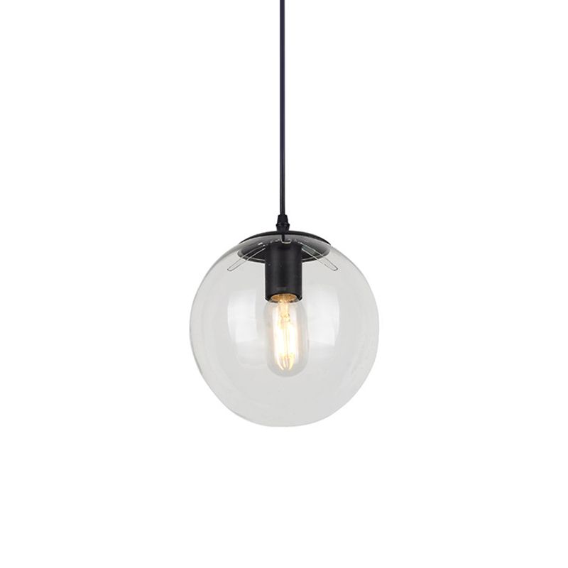 1 Light Globe Light Pendant Nordic Industrial Style Glass Hanging Lights for Restaurant