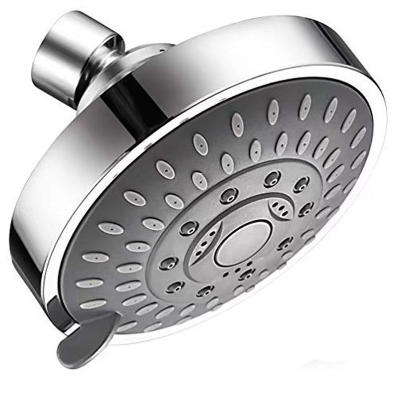 Modern Fixed Shower Head with Katalyst 4-inch Silver Wall-Mount Showerhead