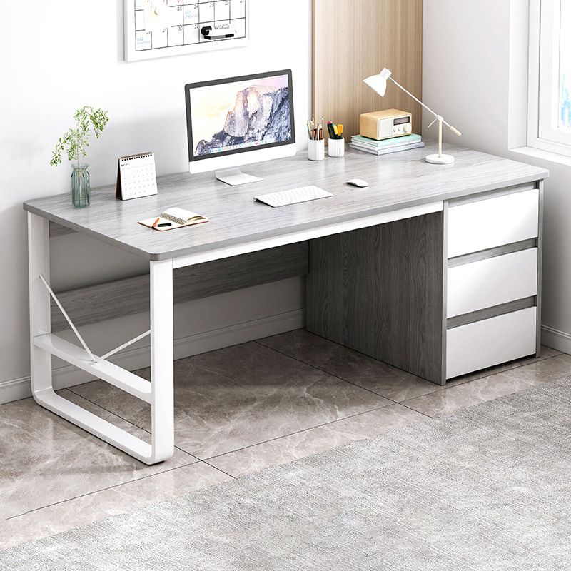 Modern Rectangular Writing Desk 29.5"H Home Office Desk with Drawers