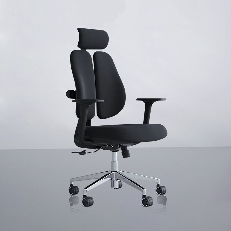 Modern Desk Chair Mesh Computer Chair Mid-Back Chair in Gray/Black