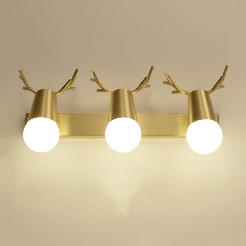 Modern Unique Shape Wall Light Fixture Metal Wall Mounted Lighting in Gold