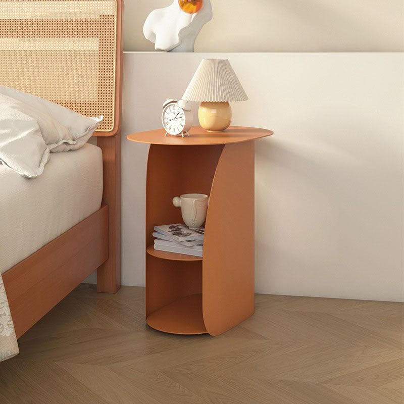 Modern Metal Night Table Lower Shelf Bedside Cabinet for Bedroom