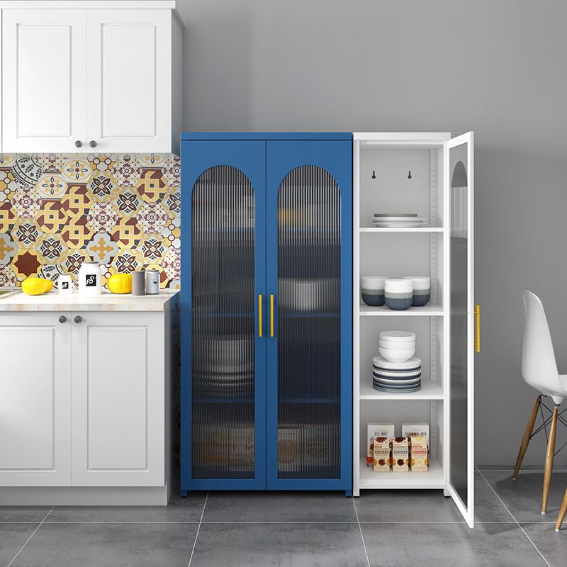 Modern Side Board Metal Sideboard with Glass Door for Kitchen