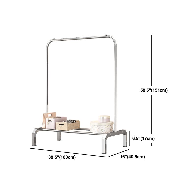 Contemporary Entryway Kit Metal Free Standing Hooks Shelving Included Hall Stand